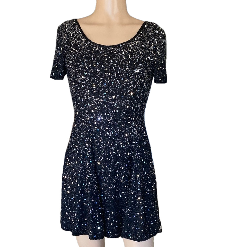 Black Sequin Dress